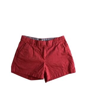 Cambridge Dry Goods Red Chino Shorts Womens Size 4 Preppy Cotton Twill Summer